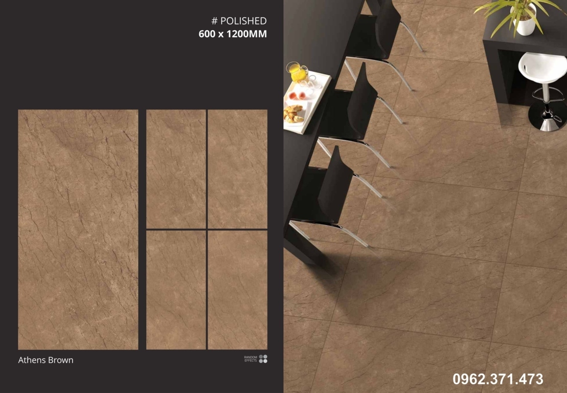 Gạch dán tường 60x120 vân nâu